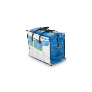 Intex 29026E 9 x 18 Foot Rectangular Solar Frame Set Swimming Pool Cover with Carrying Bag and Drain Holes, (Pool Cover Only)