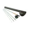 Redington 490-4 VICE 4 Line Weight 9 Foot 4 Piece Lightweight Fly Fishing Carbon Fiber Rod and Aluminum Reel Combo with Line and Case, Green