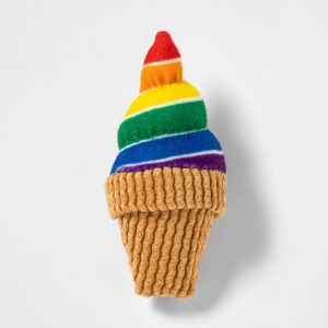 Pride Rainbow Ice Cream Cone Cat Toy - 2pk - Boots & Barkley™