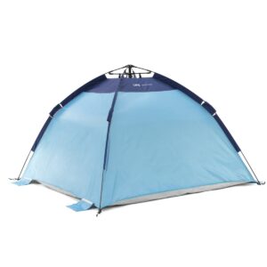 SlumberTrek 3049332VMI Mersa Universal Outdoor Compact Pop Up Auto Ezee Beach Sun Shelter Tent, Blue