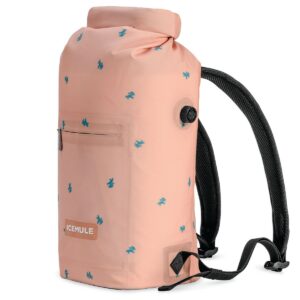 IceMule 1007-SB Jaunt Small Collapsible Portable Soft Sided Roll Top 9 Liter 6 Can Lightweight Insulated Waterproof Leak Proof Backpack Cooler Bag