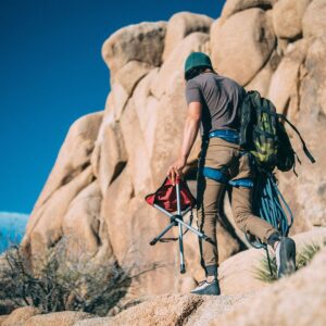 TravelChair Backless Slacker Portable Outdoor Folding Stool Seat Tripod, Green