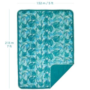ECR4Kids Lightspeed Outdoors XL Outdoor Folding Blanket, Portable Beach Blanket, Yucca Frond (2-Pack)
