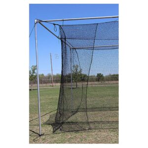 Cimarron Sports Outdoor Twisted and Knotted Training Weather Resistant Baseball Batting Cage Net with 4-Foot Access Door, Black