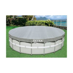 Intex 28041E UV Resistant Deluxe Debris Pool Cover for 18-Foot Intex Ultra Frame Round Above Ground Swimming Pools with Drain Holes