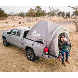 Napier 19 Series Backroadz Vehicle Specific Compact/Regular Truck Bed Portable 2 Person Outdoor Camping Tent with Convenient Carry Bag, Gray/Green
