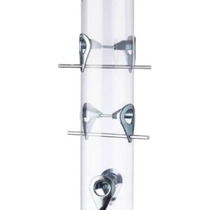 Droll Yankees Sunflower Domed Cage Shelter Feeder - Silver