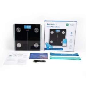 Smart Fitness Scale with Resistance Bands Black - Etekcity