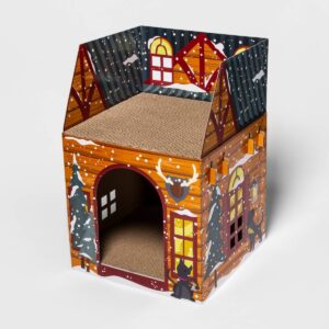 Winter Lodge Cat Scratcher House - L - Wondershop™