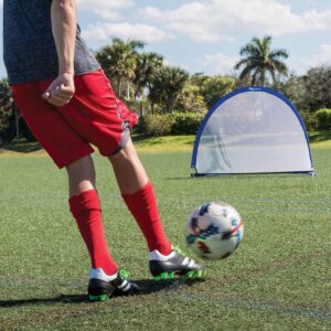 Eastpoint Portable Outdoor Kids and Family Twister 6 Foot Popup Soccer Goal