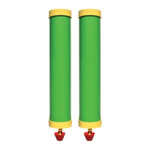 Rugged Ranch High End Hen Elevated 2 Gallon Algae-Resistant Poultry Waterer and Mounting System for Any Style of Coop, Green (2 Pack)