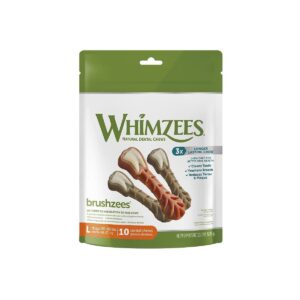 WHIMZEES Brushzees Value Bag Large Dental Dog Treats - 21.2oz