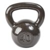 Everyday Essentials All Purpose Solid Cast Iron Single 40 Pound Kettlebell Weight with Flat Bottom and Wide Handle, For Home or Gym Workouts