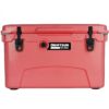 Driftsun Heavy Duty Rotomolded Thermoplastic UV Resistant Portable 45 Quart Insulated Hardside Ice Chest Beverage Cooler, Coral