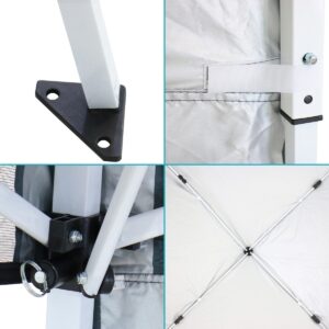 Sunnydaze 6' x 6' Top/7.5' x 7.25' Bottom Slant Leg Portable Backpack Canopy - Slate