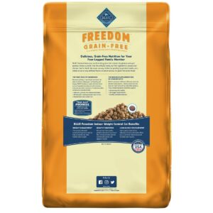 Blue Buffalo Freedom Grain Free Indoor Weight Control with Chicken, Peas & Potatoes Adult Premium Dry Cat Food - 11lbs