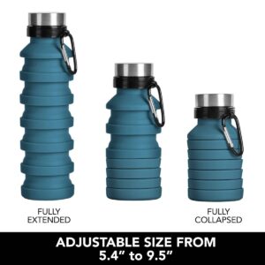 Brookstone 18.5oz Ridge Collapsible Portable Drinkware - Blue
