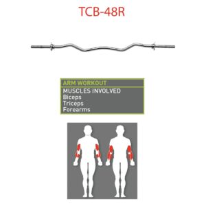 Marcy 47 in. Threaded Curl Bar (TCB48R)