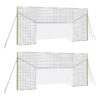 Open Goaaal JX-OGFJ3 Adjustable Soccer Practice Net Rebounder Backstop with Training Goal, Junior Size (2 pack)