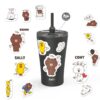 Line Friends 20oz Stainless Steel Alfalfa Tumbler with Stickers - Zak Designs