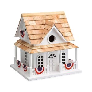 Plow & Hearth Patriotic Birdhouse with Americana Bunting