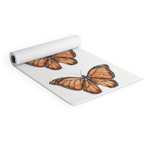 Avenie Monarch Butterfly Orange (6mm) 24" x 70" Yoga Mat - Society6