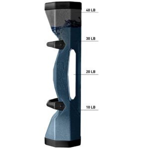 Surge Storm Heavy-Duty 40-Pound Water-Filled Adaptable Hydro-Inertia Home Total Body Workout Weight Tube, Black/Orange