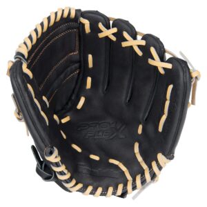 Franklin Sports ProFlex Hybrid Series 12.0" Right-Handed Thrower Baseball Glove - Black Camel