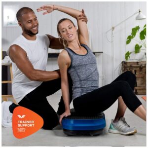 LifePro LP-WVRM-BLU Mini Portable Home Body Weight Training Fitness Exercise Workout Waver Vibration Plate Platform Equipment Machine Set, Blue