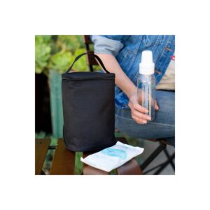JL Childress Two Cool Double Bottle Bag with Ice Pack - Black 24qt