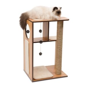 Catit Vesper V-Box Cat Scratcher - Walnut - L