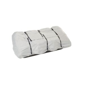 CLAM 12593 Deluxe Ice Fishing Tent Shelter Protective Travel Cover with Clips, Straps, and Strap Pockets for X200 and X400 Models, White