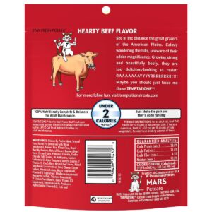 Temptations Hearty Beef Flavor Crunchy Cat Treats - 6.3oz