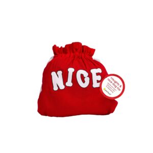 Pearhead Feliz Naughty and Nice Reversible Bag and Dog Toy Set