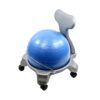 CanDo 30-1795 Ergonomic 15 Inch Child Plastic Exercise Ball Chair with Removable Back and Gliding Caster Wheels, Blue