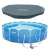 Bestway Steel Pro 12ft x 30in Frame Above Ground Pool Set with Pump and Cover