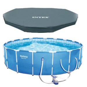 Bestway Steel Pro 12ft x 30in Frame Above Ground Pool Set with Pump and Cover