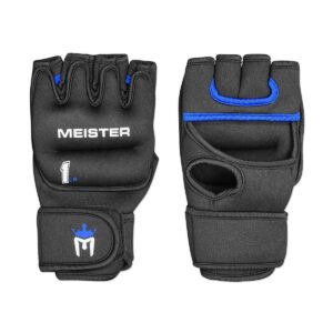 Meister Neoprene Weighted Gloves Pair - 1lbs Black/Blue