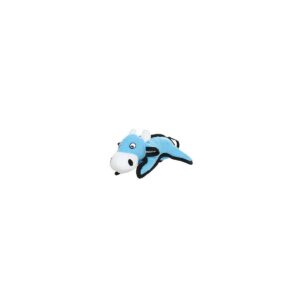 Tuffy Junior Barn Yard Cow Dog Toy - Blue