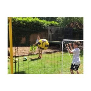 Open Goaaal JX-OGFJ3 Adjustable Soccer Practice Net Rebounder Backstop with Training Goal, Junior Size (2 pack)