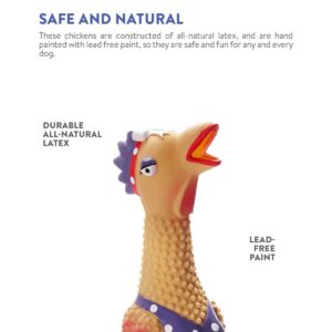 Charming Pet Henrietta Rubber Chicken Dog Toy - L