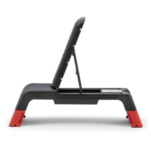 Reebok Professional 47-Inch Long Multi-Purpose Aerobic, Cardio, and Strength Challenging Home Fitness Deck Bench, Black