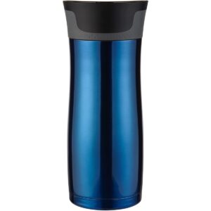 Contigo Autoseal West Loop 2.0 Travel Mug with Easy Clean Lid-2 Pack-Blue/Silver