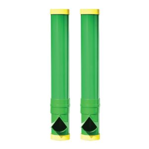 Rugged Ranch High End Hen Elevated 10 Pound PVC Poultry Feeder and Mounting System for Any Style of Coop, Green (2 Pack)