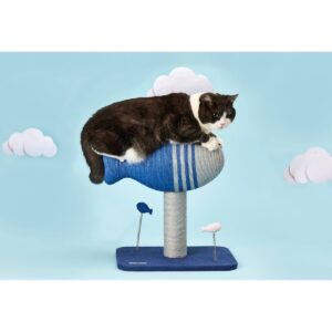 PETKIT Flying Fish Cat Scratcher - White/Blue