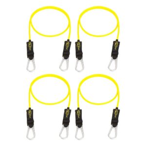 Bodylastics BLCOMP08 High Quality 3 Pound Full Body Anti Slip Resistance Clip Band Fitness Weight with Durable Patented Locks, Yellow (4 Pack)