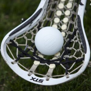 Champion Sports 36 Count Official Size Molded Rubber Lacrosse Lax Balls Bulk Bucket for Practice, Tournaments, and Camps, White