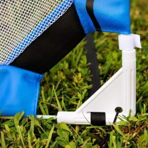 Training Equipment Pair of 6 Foot Pop Up Soccer Goals with Disc Cones, Blue