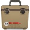 Engel 7.5-Quart 8-Can EVA Gasket Seal Ice and DryBox Cooler with Carry Handles and Shoulder Strap, Tan