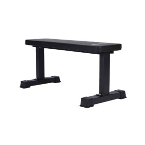 HolaHatha Steel Frame 600 Pounds Capacity Foam Padded Flat Weight Fitness Equipment Home Gym Freeweight Barbell Bench for Strength Training